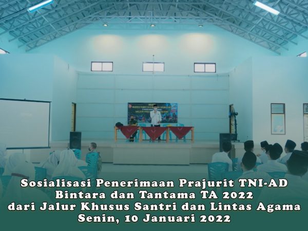Sosialisasi Penerimaan Prajurit TNI-AD Jalur Khusus Santri dan Lintas Agama