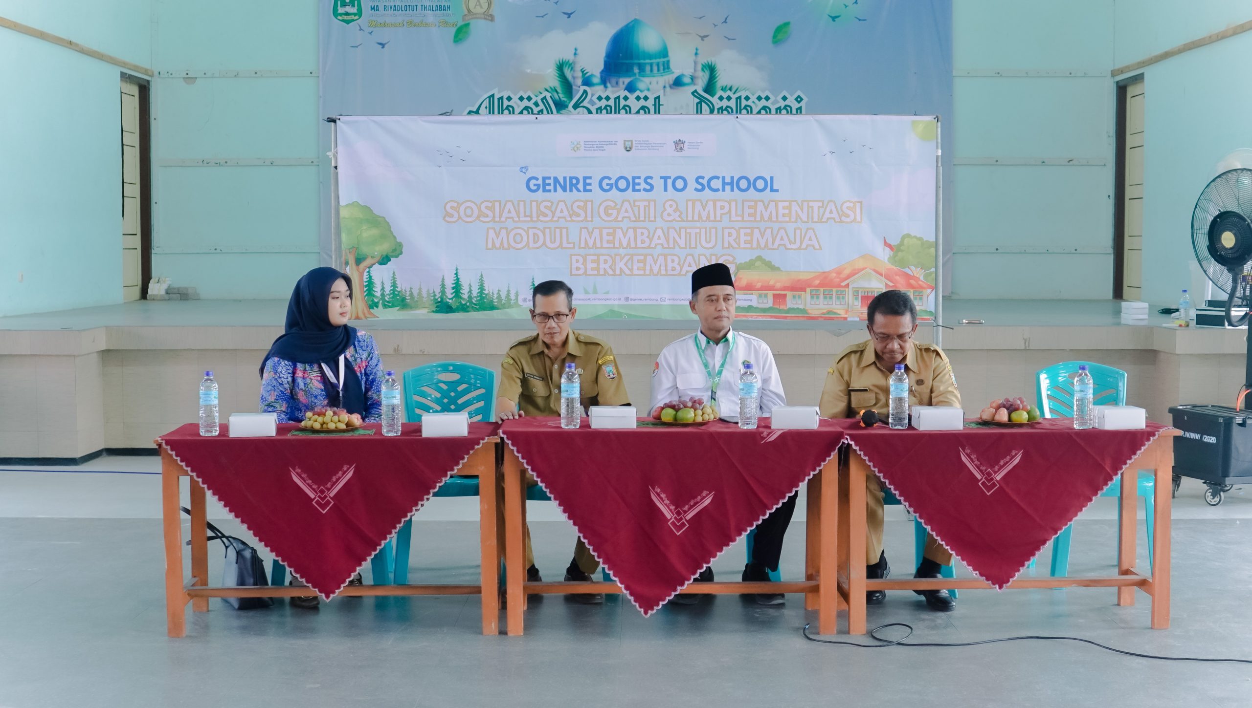 GENRE Goes to School Sosialisasi Gati Digelar di MA Riyadlotut Thalabah Sedan GENRE Goes to School Sosialisasi Gati Digelar di MA Riyadlotut Thalabah Sedan