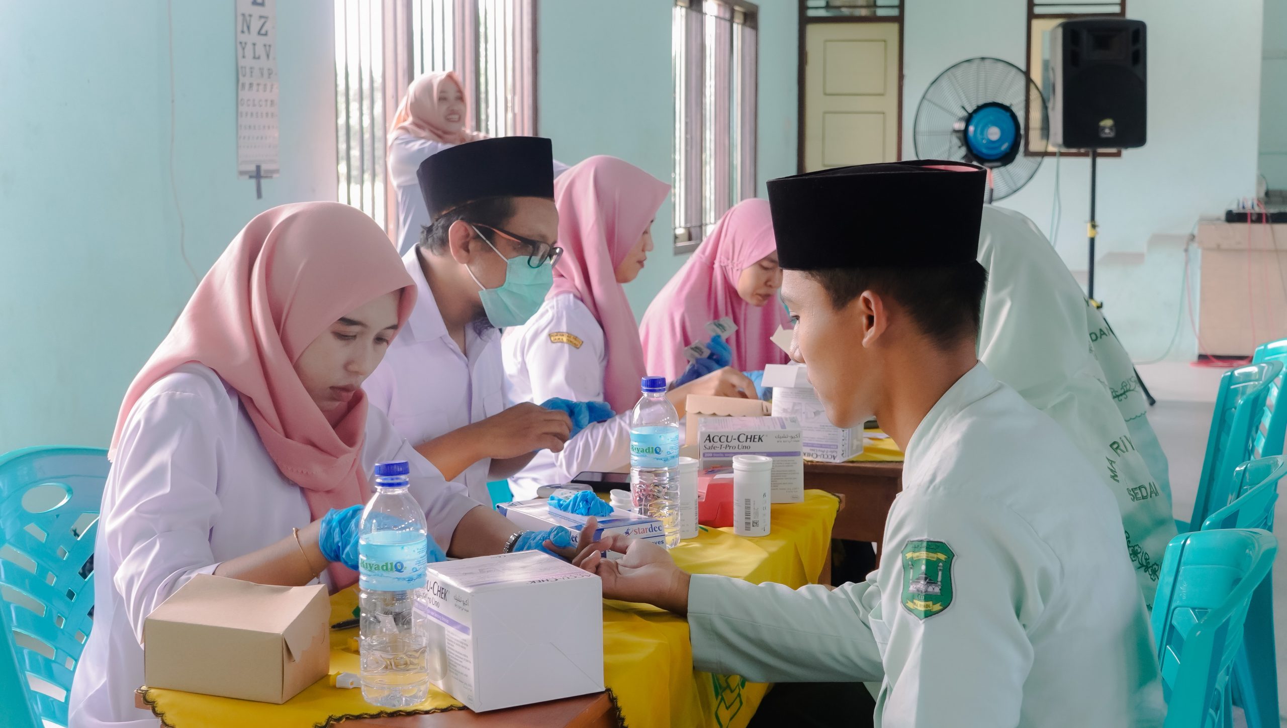 Puskesmas Sedan Gelar Cek Kesehatan Gratis di MA. Riyadlotut Thalabah
